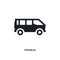 black minibus isolated vector icon. simple element illustration from transportation concept vector icons. minibus editable logo
