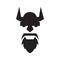 Black minimalist face viking logo design, vector graphic symbol icon illustration creative idea