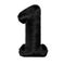 Black mink fur numbers. 3d number 1