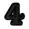 Black mink fur numbers. 3d number 4