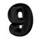 Black mink fur numbers. 3d number 9