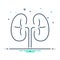 Black mix icon for Kidneys, disease and transplant