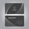 Black modern business card design template