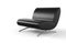 Black modern leather couch