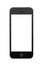 Black modern mobile smart phone with blank screen