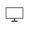 Black Monitor desktop symbol for banner, general design print and websites