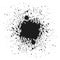 Black monochrome ink or paint blots grunge background. Texture Vector. Dust overlay distress grain. Black splatter
