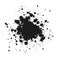 Black monochrome ink or paint blots grunge background. Texture Vector. Dust overlay distress grain. Black splatter