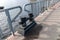 Black mooring bollard