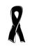 Black morning ribbon, as a sign of togetherness.