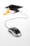 Black Mortarboard and computer mouse