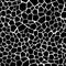 Black mosaic on white background. Cracks on ground. Seamless decorative pattern.