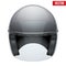 Black motorbike classic helmet with clear glass