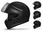 Black motorcycle helmet