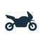 Black Motorcycle Silhouette Icon. Motor Bike Transport Glyph Pictogram. Sport Motorbike Icon. Motorcycle, Scooter