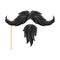 Black Moustache and Goatee Beard as Party Birthday Photo Booth Prop Vector Illustration