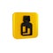 Black Mouthwash plastic bottle icon isolated on transparent background. Liquid for rinsing mouth. Oralcare equipment