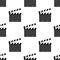 Black Movie Clapboard Seamless Pattern