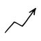 Black moving arrow vector icon. Hand-drawn vector illustration of a pointer