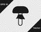 Black Mushroom icon isolated on transparent background. Vector