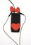 Black music player with headphones and red hearts.