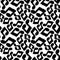 Black musical notes seamless pattern, black and white