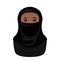 Black Muslim Woman with Niqab Avatar Icon