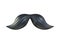 Black mustache isolated