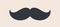 Black mustaches. Silhouette vintage moustache