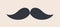 Black mustaches. Silhouette vintage moustache