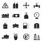 Black Natural gas objects and icons