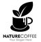 Black nature coffee logo stock vector