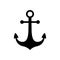 Black navy anchor icon or logo