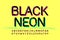 Black Neon font design