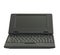 Black netbook on white background