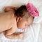 Black newborn baby princess sleeping