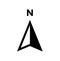 Black North arrow Icon.