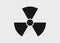 Black nuclear danger icon. Atomic sign with black stripes