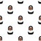 Black Nun Christian Sister Seamless Pattern