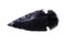 Black Obsidian Stone Arrow Head On White Background