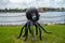 Black octopus Halloween decoration at Seaworld 142