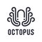 Black Octopus Logo Design Inspiration Isolated on White Background