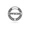Black Official icon, logo or stamp