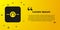 Black Ohmmeter icon isolated on yellow background. Vector