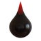 Black oil drop petrol gasoline droplet. Water pollution icon