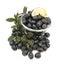 Black olives isolated on white
