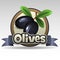 Black olives label