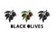 Black olives, silhouette icons set with lettering. Imitation of stamp, print with scuffs. Simple shape and color vector