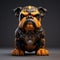 Black And Orange Bulldog Unique Technological Design With Distinctive Character