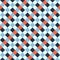 Black Orange Gray Blue Seamless Diagonal French Checkered Pattern. Inclined Colorful Fabric Check Pattern Background. 45 degrees